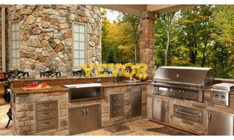 VEVOR 13'' Stainless Steel Outdoor Kitchen Triple Storage Drawers