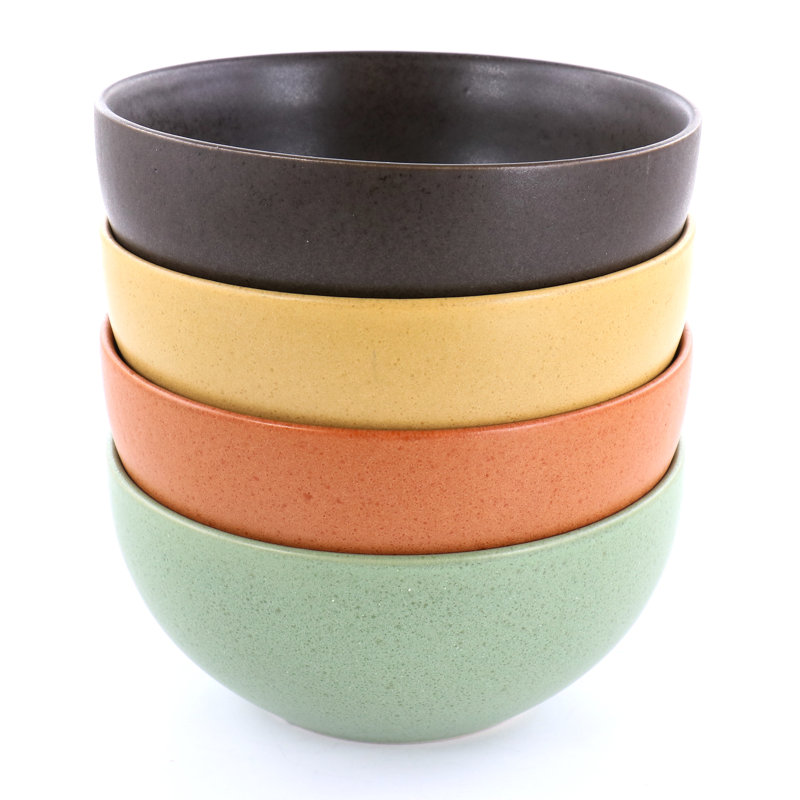 4 Piece 6 Inch Stoneware Bowl Set