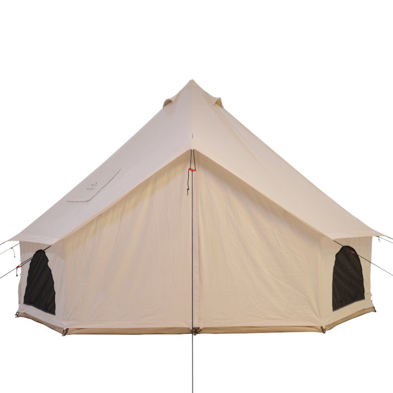 13' White Canvas Bell Tent with Carry Bag for 6 Persons
