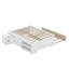 Lit double pleine grandeur, lit en bois massif avec lit gigogne, boîte de rangement sous le lit à 2 tiroirs, tablettes et table de chevet-108043893
