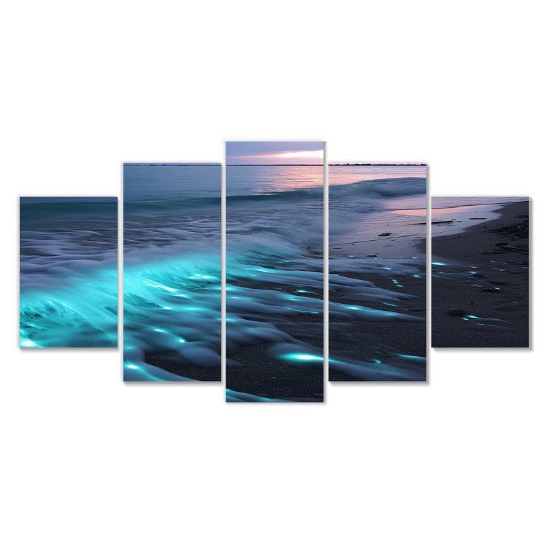 Rutkowski - Ensemble de 5 décorations murales plage et océan