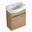 Meuble-lavabo autoportant à fermeture en douceur avec lavabo
