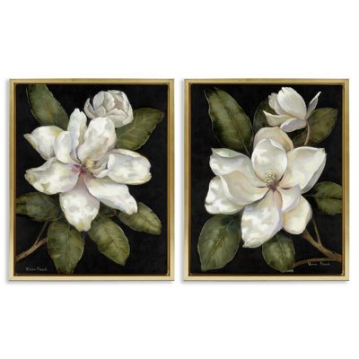 Ensemble de cadres flottants 2 pièces Magnolia Buds & Blooms, design par Nan