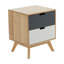 Crooke 42cm W Manufactured Wood Bedside Table