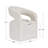 25.4" Wide Modern Upholstered Armchair With Open Back