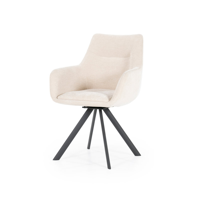 Accent Chair Swivel Armchair, Beige