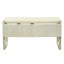 Console géométrique sculptée avec 3 tiroirs à fermeture en douceur et pieds cannelés-1774946460