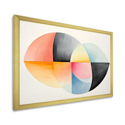 Motif géométrique de couleurs douces II - art mural géométrique