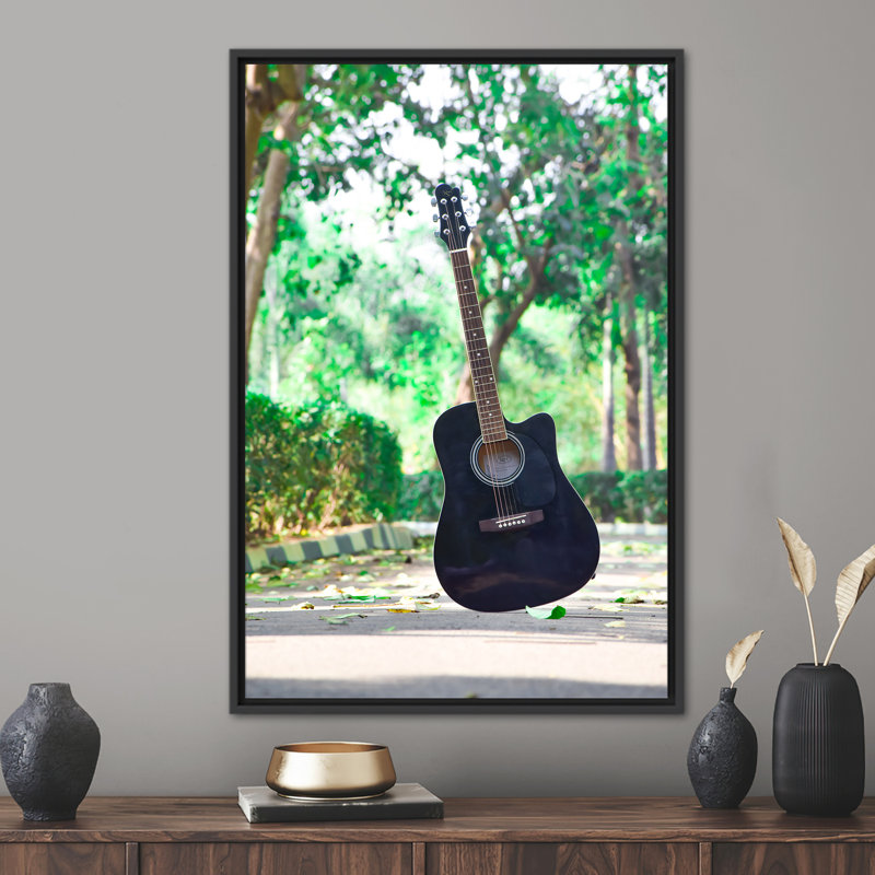 Personalized Modern Art Canvas Poster for Music Lovers featuring Guitarist Wall Art for Baby's Room, 235 cm H x 100 cm W