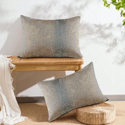 2pcs Jacquard Chenille Throw Pillow Shells 