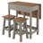 Loveday 2 - Person Pine Solid Wood Top Four Leg Dining Set-795641256-795641260-795641252