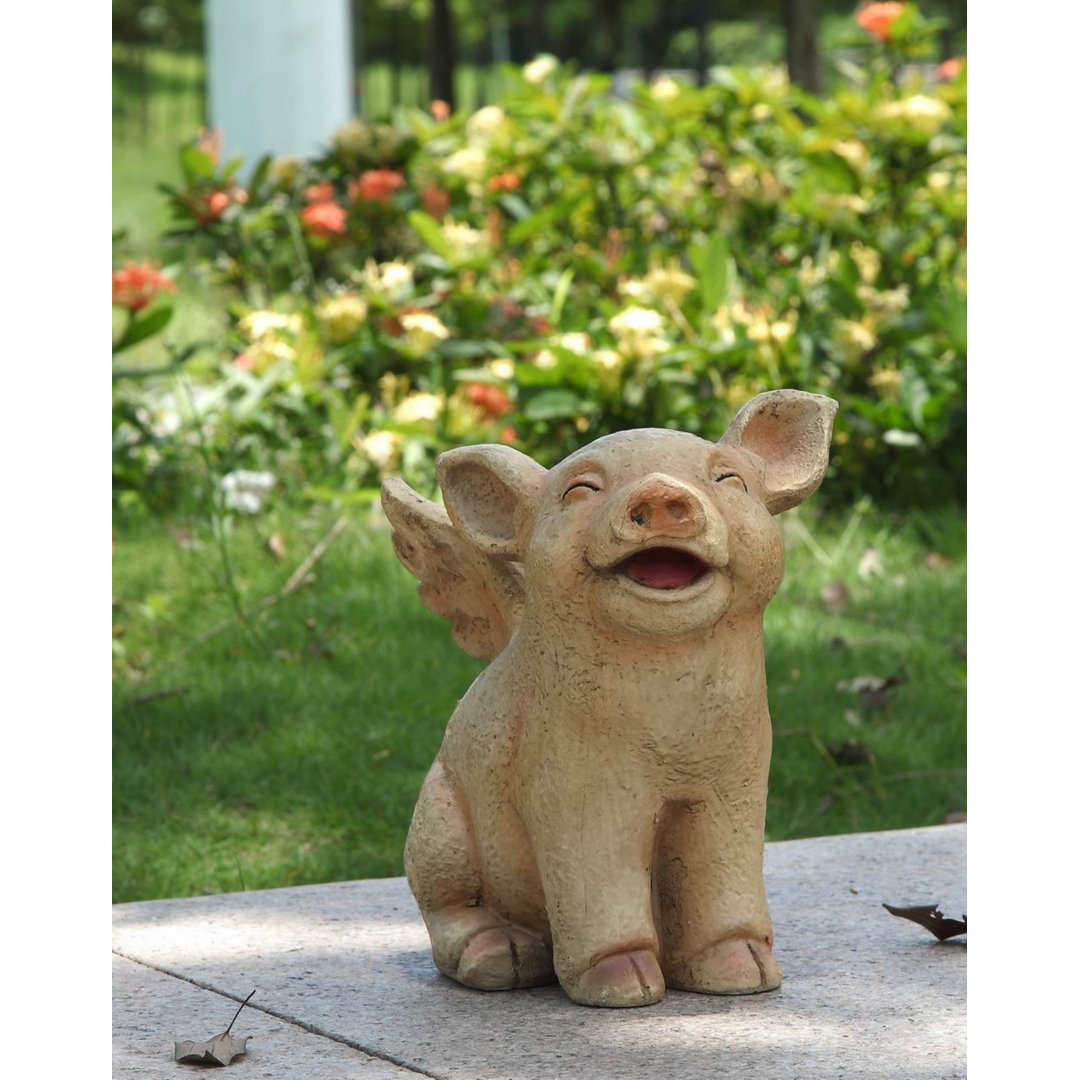 Sitting Pig with Wings Statue Hi-Line Gift Ltd.