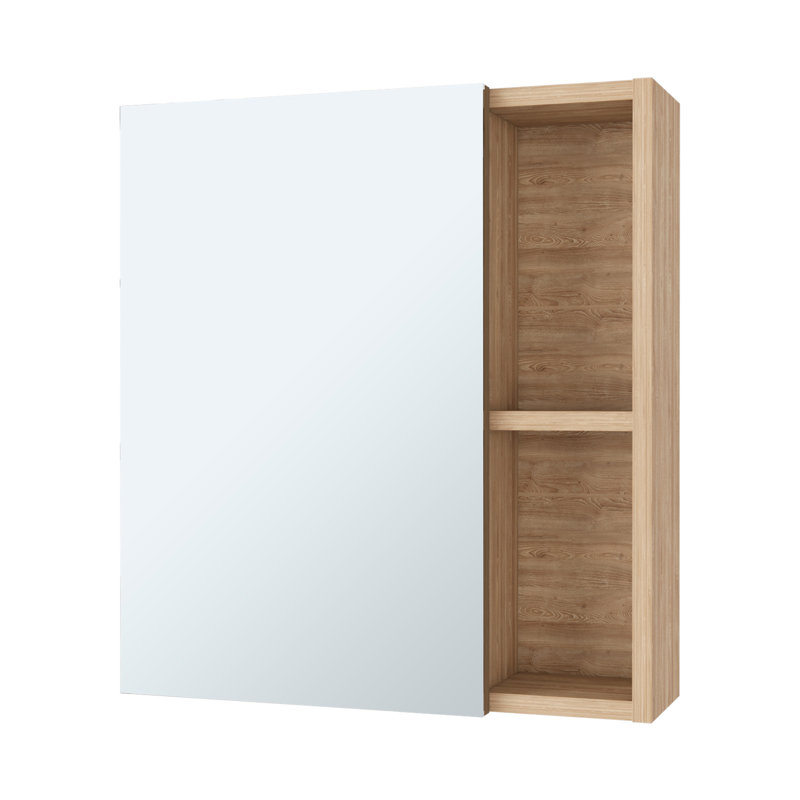 Lincoln Mirrored Medicine Cabinet, Five Interior Shelves, Beige