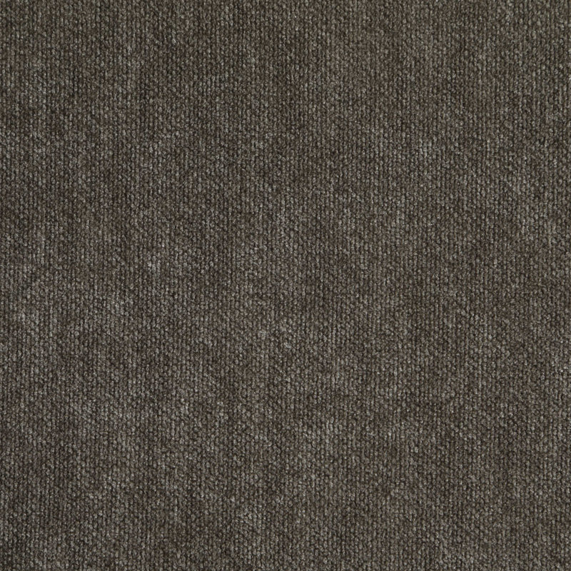 Chaise de salle à manger rembourrée en tissu Riccio Performance, Brun, Teinture naturelle / laiton brossé