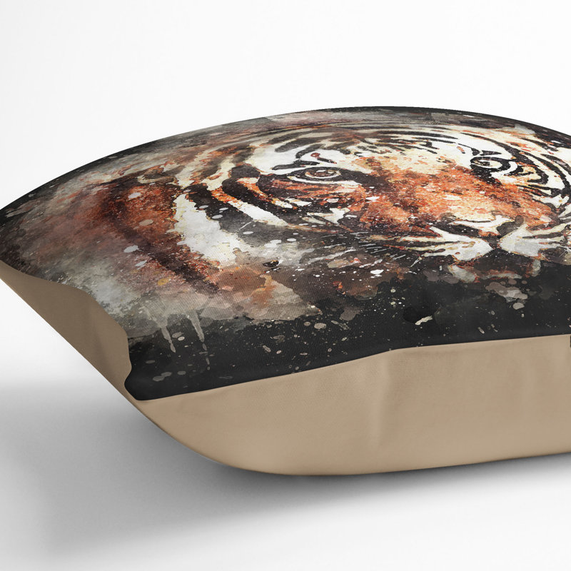 Square Throw Cushion, 40cm H x 40cm W x 15cm D, Stone