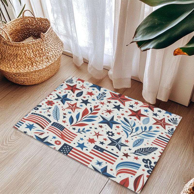 Tapis tressé Starry Flag, Rectangulaire 3 pi x 5 pi