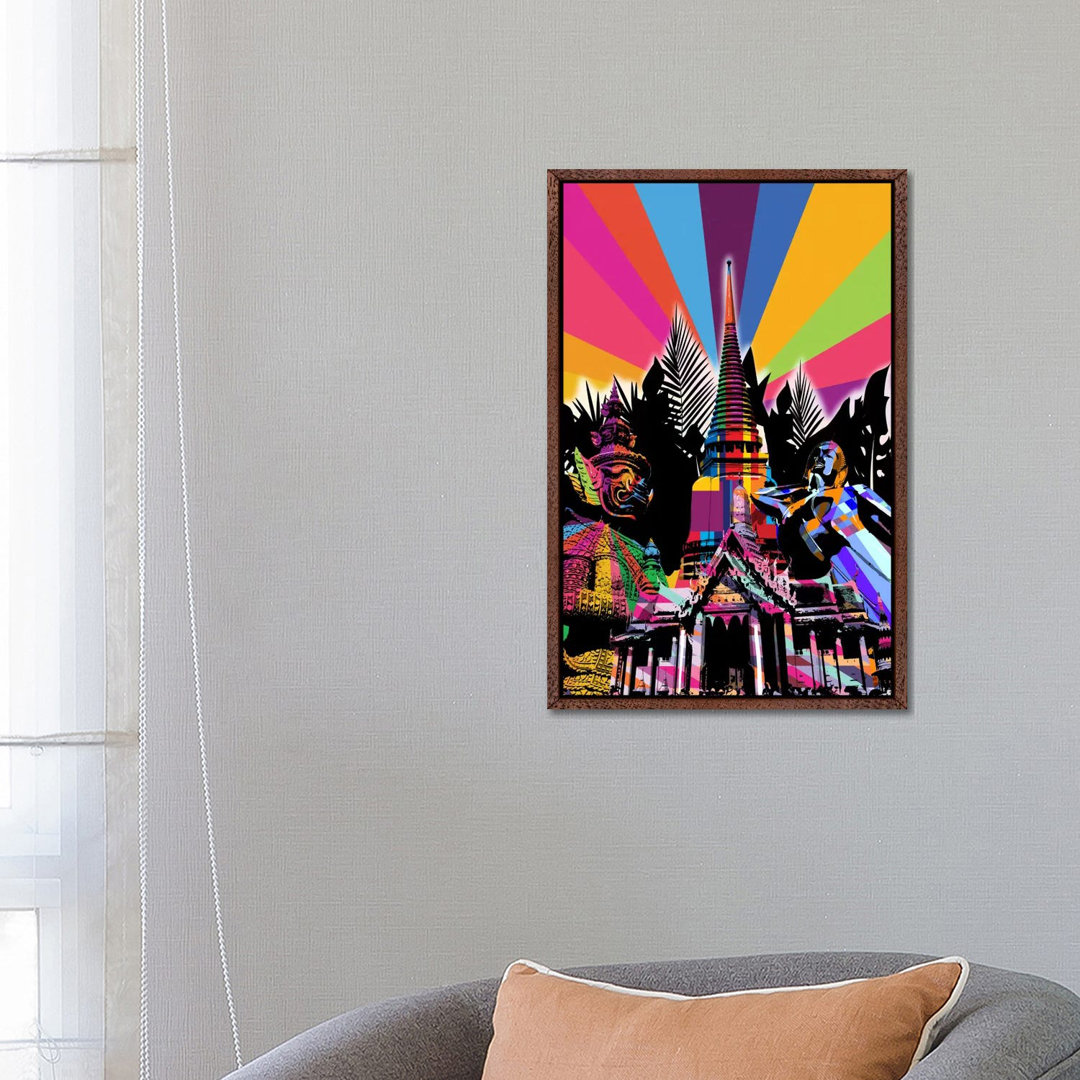 Bangkok Psychedelic Pop von 5by5collective - Gallery-Wrapped Canvas Giclée on Canvas