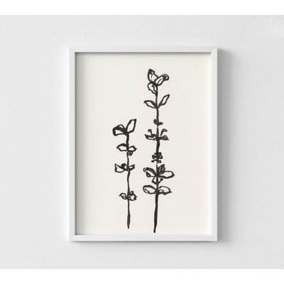 Reproduction délicate de feuilles en noir et blanc, impression de croquis de feuilles, impression de nature noir et blanc, impression de plantes de chambre minimaliste