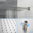 Brushed Nickel 12 Inch Wall Mounted Dual Shower System, - Scald Valve, Rainfall And Handheld With Extensive Spray Coverage Square , Balanced Finish, For Different Uses-127343024