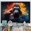 «Colorful Gorilla Force», reproduction d'art sur toile