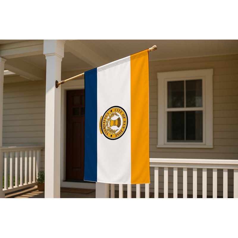 Drapeau de la ville de San Jose - drapeau extérieur, 36" H x 60"  W