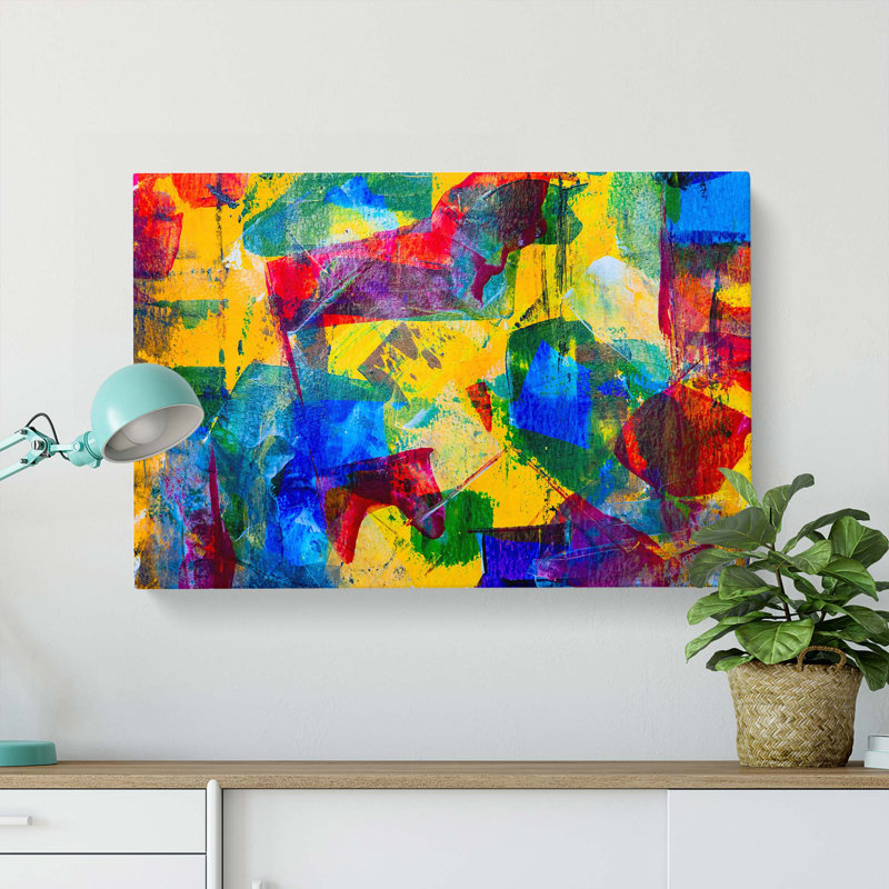 Abstract Art Painting Vol.321 by S.Johnson - Wrapped Canvas Painting, 50cm H x 76cm W x 3cm D