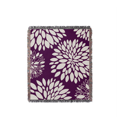 Jeté floral en coton