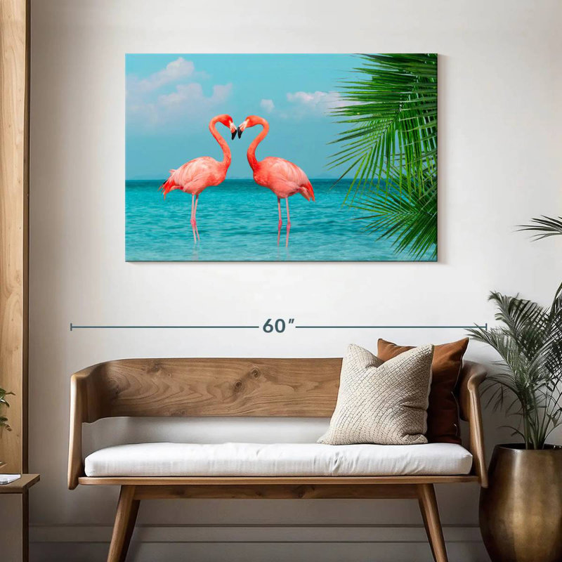 Brampt Blue Sea Flamingos