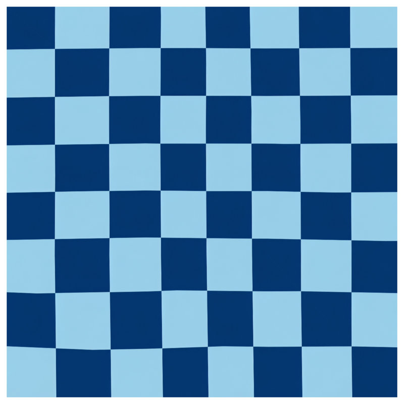 Housses de couette bleues à motif damier, Très grand lit