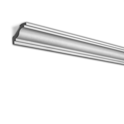 American Pro Decor 2 in. x 2 in. x 96 in. Recycled Polystyrene Plain Crown Moulding Pro Pack 56 LF (7-Pack)