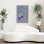Impression d'art mural mauve avec fleurs délicates et élégantes-129969968