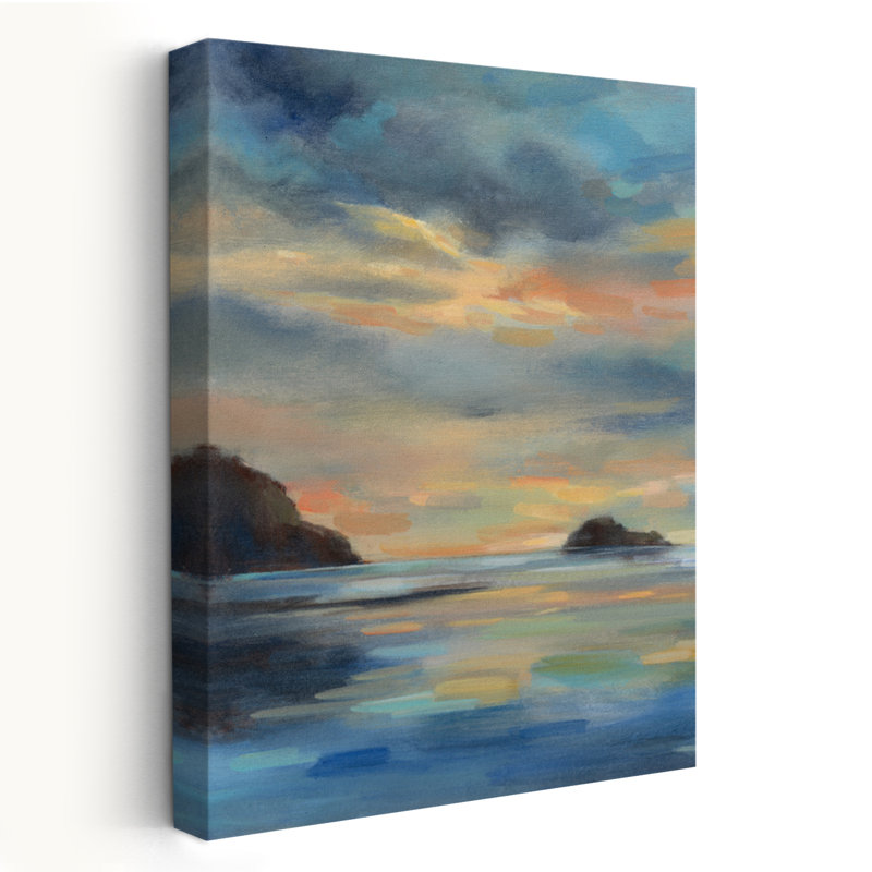 Pacific Sunset Crop - bleu turquoise et falaises, H 24 po x l 16 po