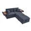 Causeuse et chaise longue Fluffy 2-en-1 avec rangement caché, repose-pieds double et table-1301622259