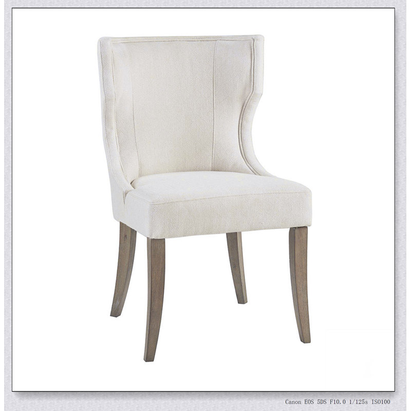 Ensemble de 2 chaises Braiden, Crème, crème
