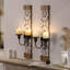 2 Piece Wood Wall Bath Sconce Set