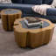 Amorphous Cocktail Table W/Glass Top-1513112483