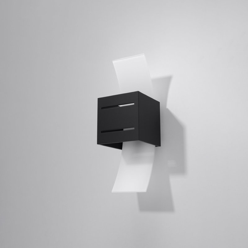 Loreto Plastic Flush Mounted Sconce, Black
