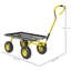 Heavy Duty 94*48.5*100 cm Steel 1 Piece Garden Cart Yellow Heavy-Duty Build