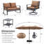 Ensemble de conversation pour 4 personnes avec parasol de patio-734779030
