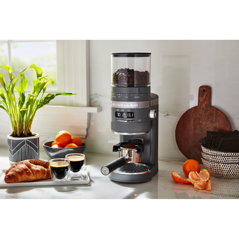 KitchenAid Burr Coffee Grinder in Matte Charcoal Gray, Matte Charcoal Gray