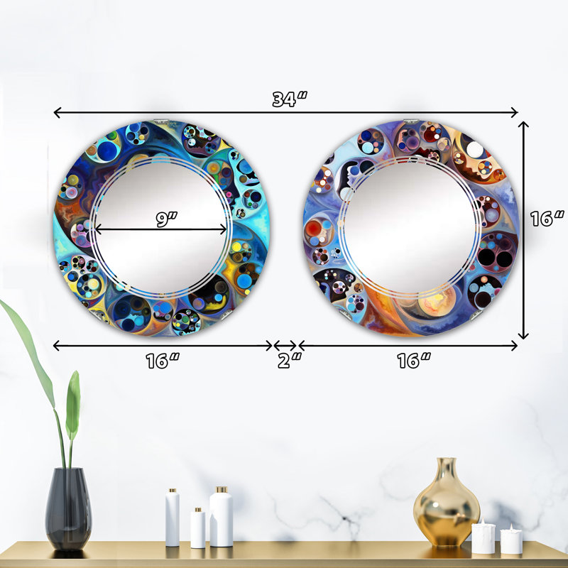 Ensemble de 2 miroirs sans cadre