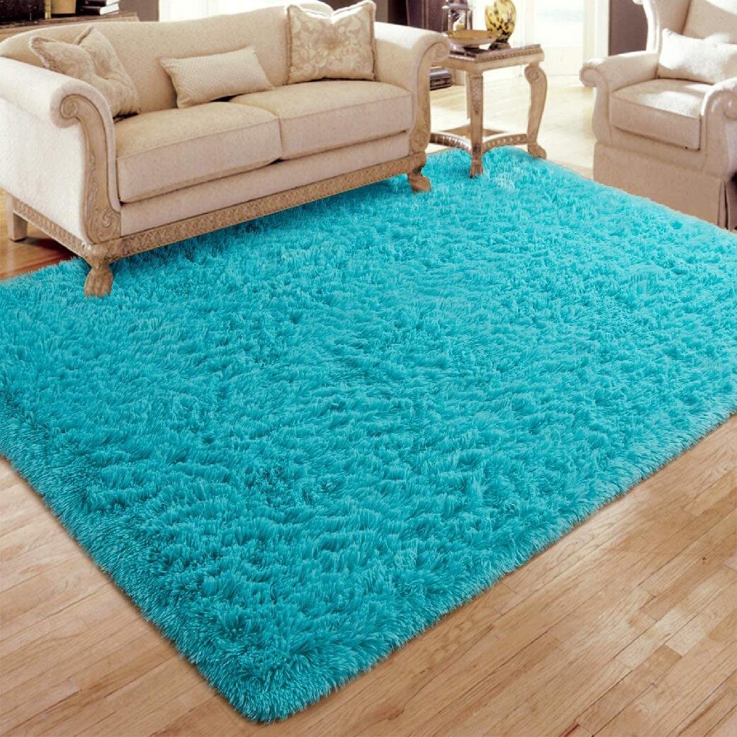 SHCKE Plush Faux Fur Area Rug Soft Fluffy Velvet Carpet Soft Fluffy Carpets  Shaggy Area Rugs Decorative Floor Mat for Living Room Dining Room Home