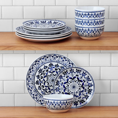 Pfaltzgraff Medallion Radiance 12-Piece Dinnerware Set, Service For 4