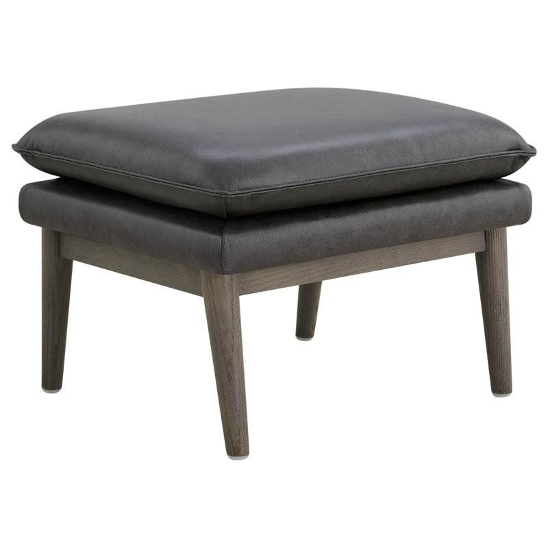 Repose-pieds en cuir véritable Caigan Abbyton