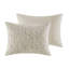 Édredon surdimensionné double / grand - 3 pièces en coton rembourré à motif géométrique 100% beige