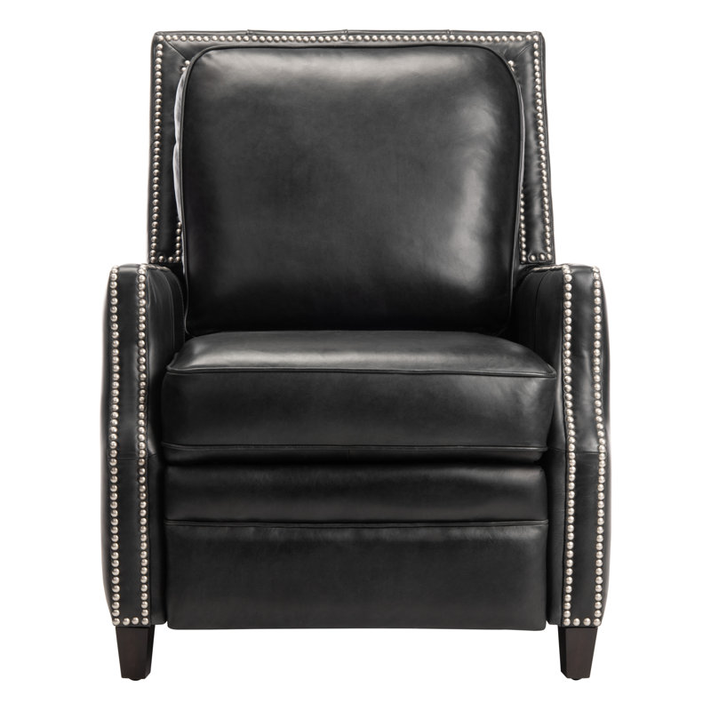 Couture Leather Recliner, Black