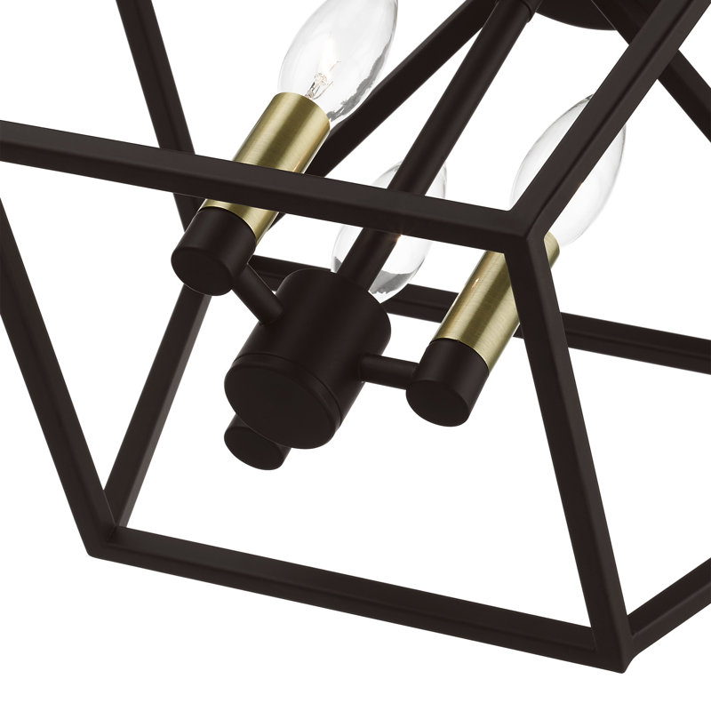 Plafonnier semi-encastré 3 lumières 12,5 cm Veasey, Bronze