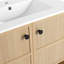 Meuble-lavabo de 76 cm (30 po), contreplaqué de chêne, céramique - Meuble-lavabo autoportant en contreplaqué avec lavabo et grand espace de rangement