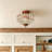 Theodora 3 - Light Modern Dimmable Crystal Semi-Flush Mount Ceiling Light