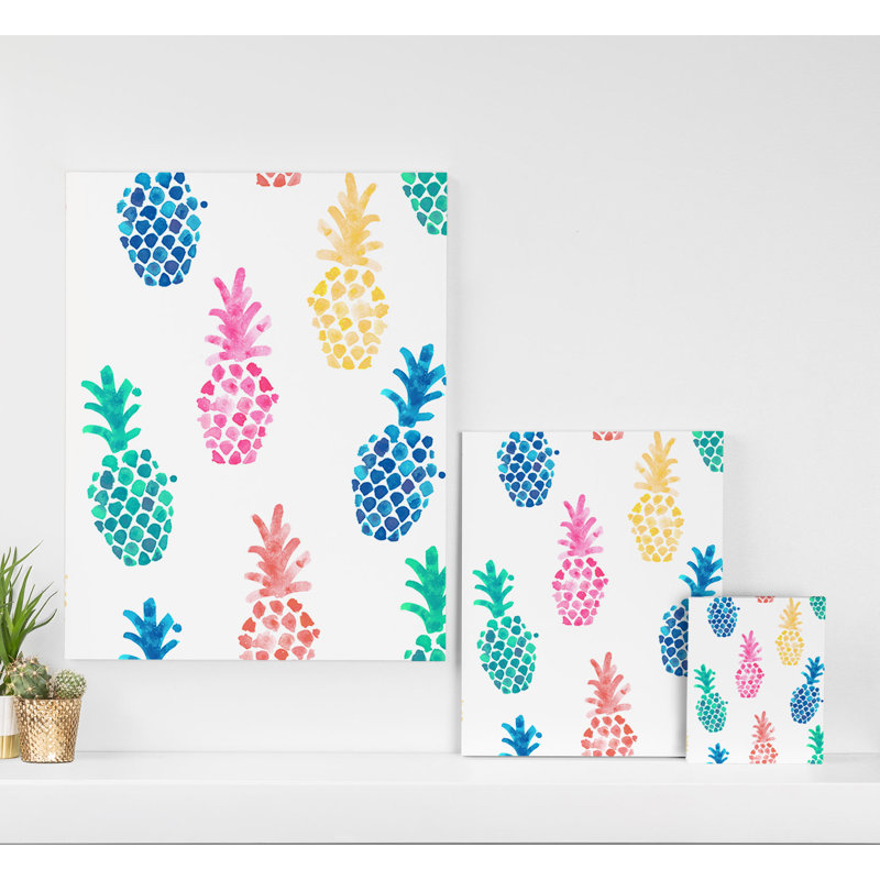Paradise d’ananas, impression sur toile tendue, H 30 po x l 24 po x P 1,5 po